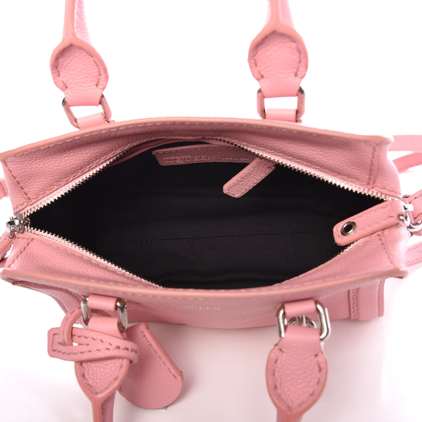 Pebbled Calfskin Mini Padlock Geisha Pink