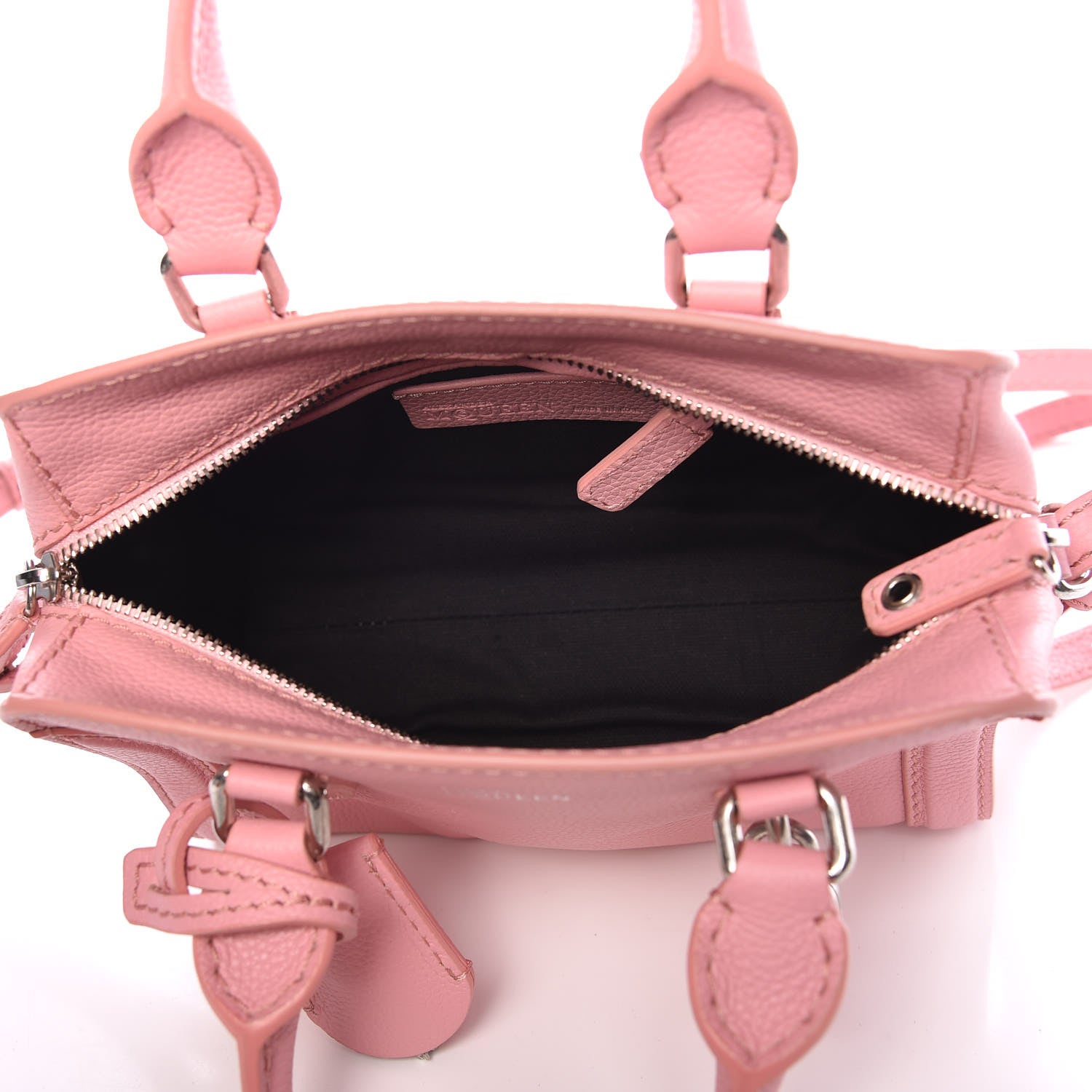 Alexander McQueen Pebbled Calfskin Mini Padlock Geisha Pink 5 of 9