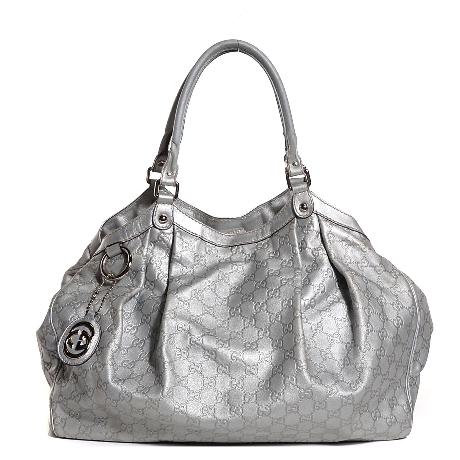 Gucci Guccissima Large Sukey Tote Silver 1 of 7