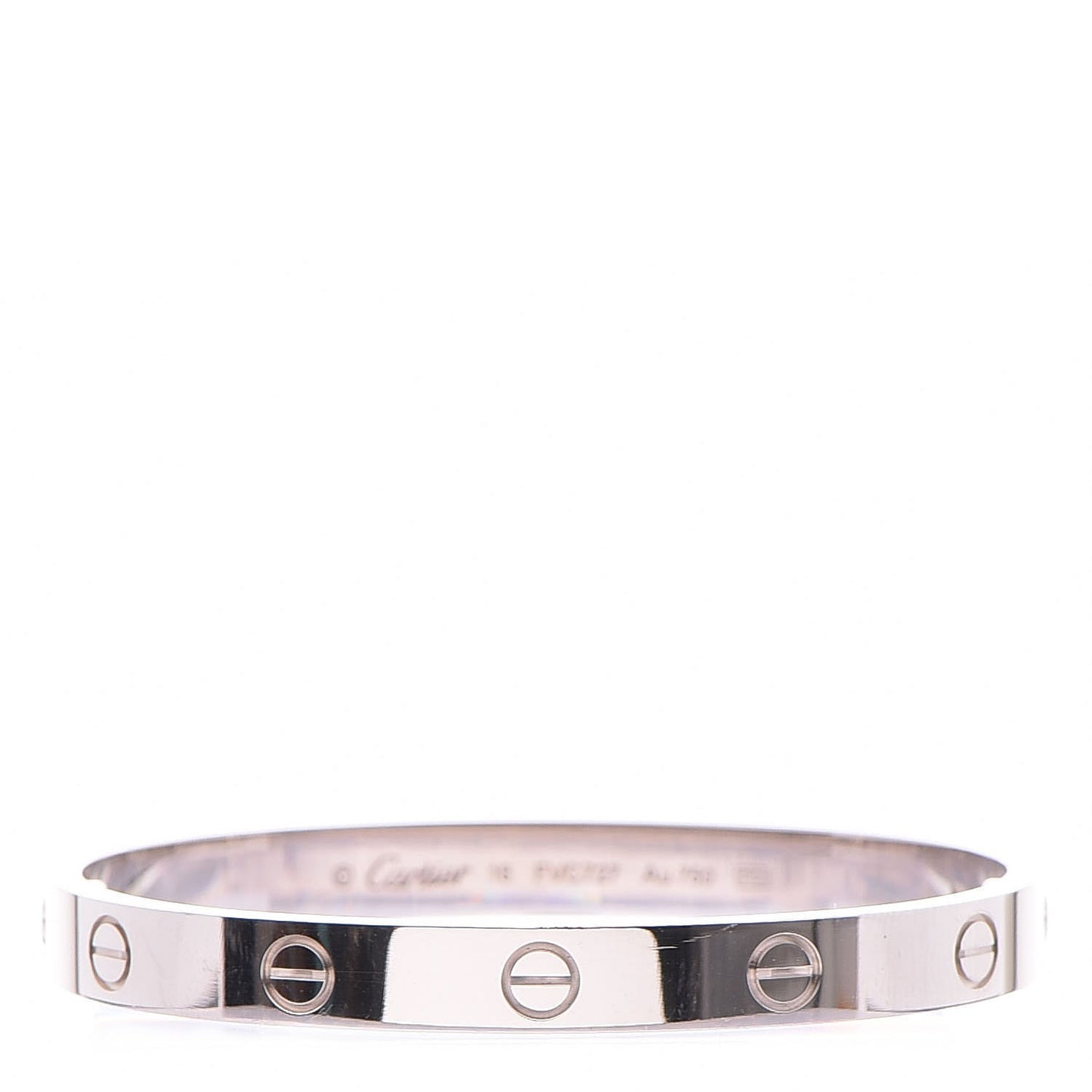 18K White Gold LOVE Bracelet 16