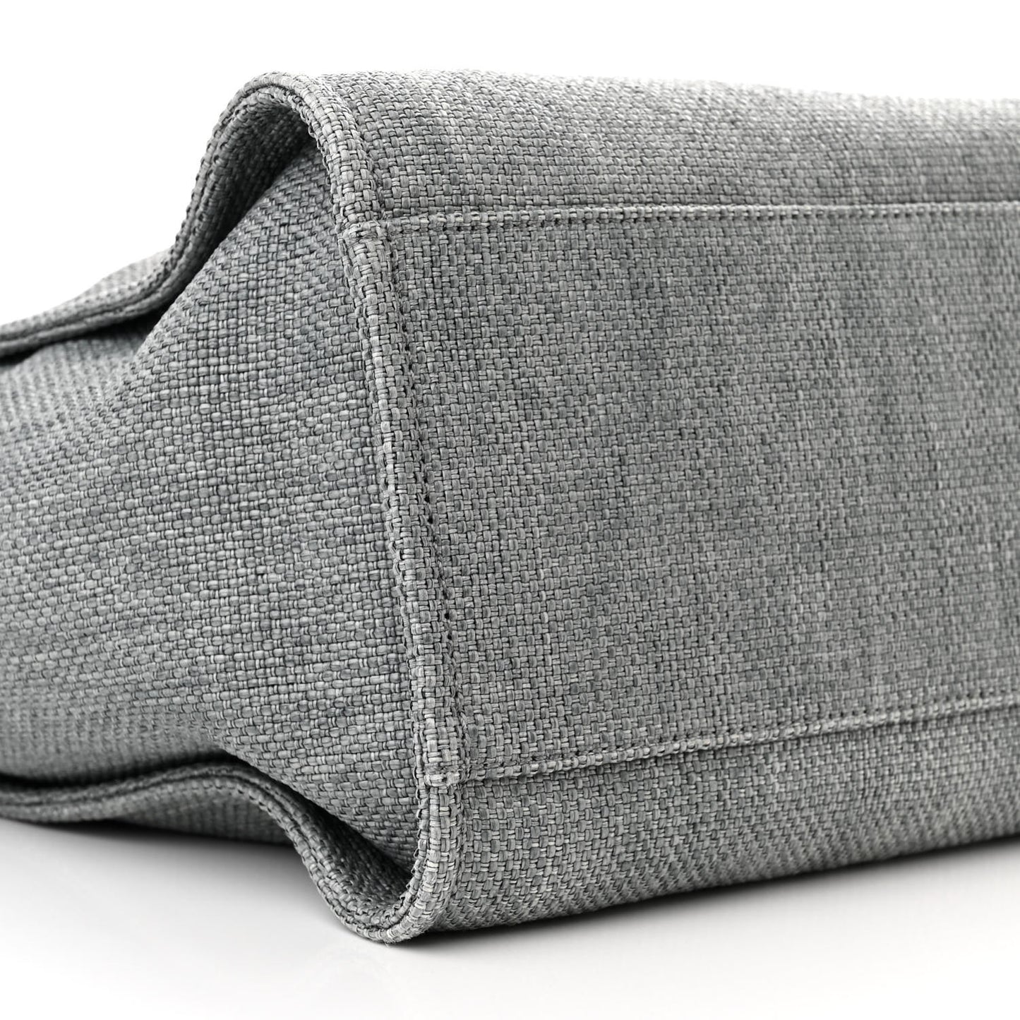 Woven Straw Raffia Large Deauville Tote Grey