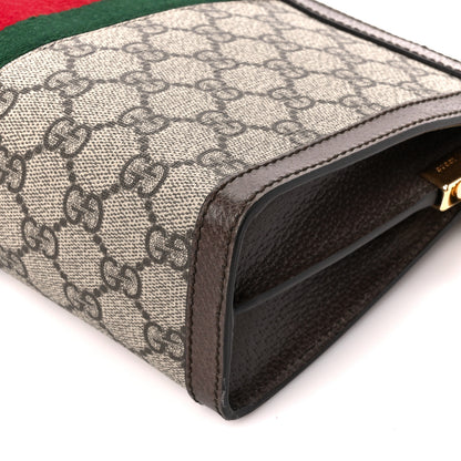 Gucci GG Supreme Monogram Web Small Ophidia Chain Shoulder Bag Brown 11 of 11