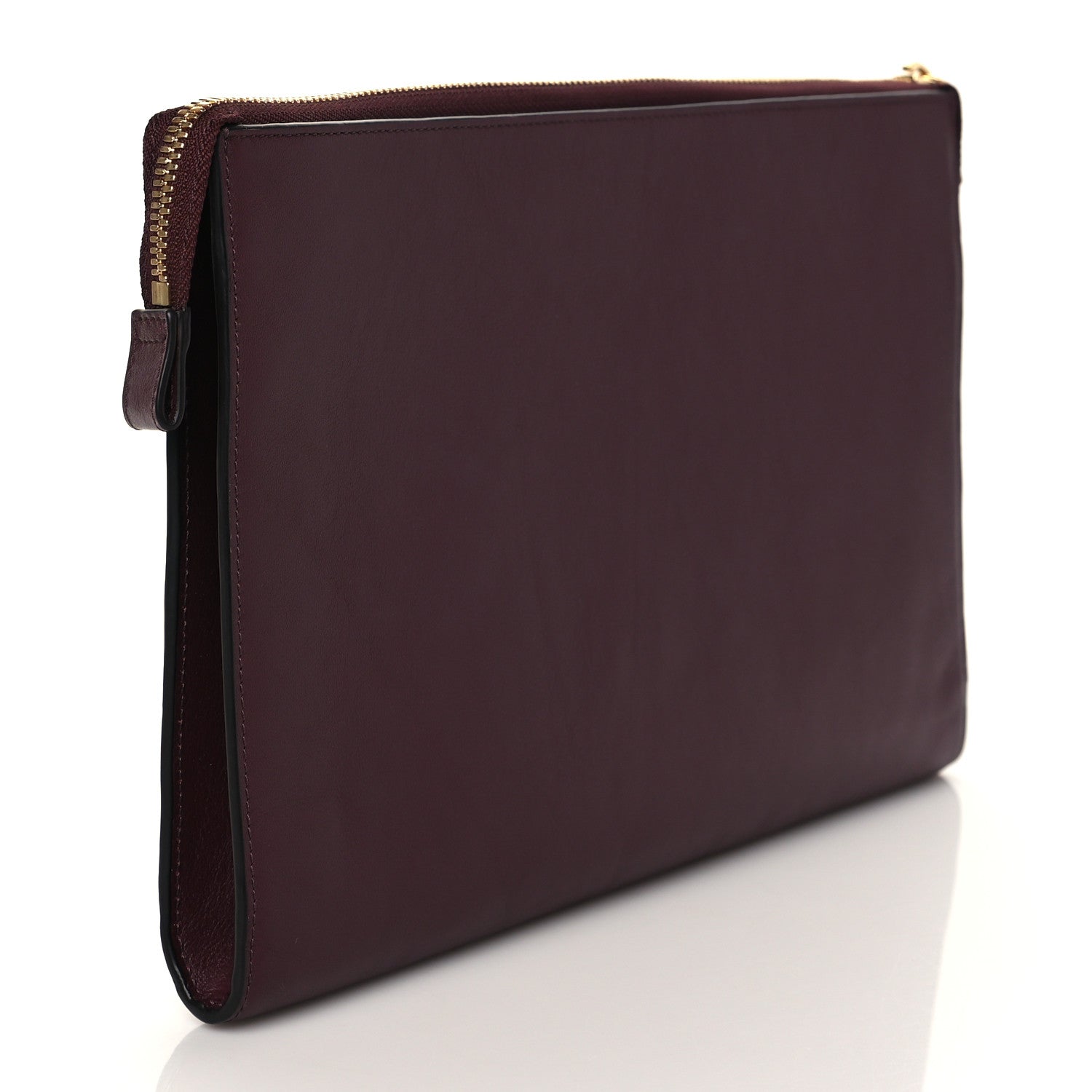 Chloe Calfskin Alphabet Flat Pouch Clutch Purple 3 of 9
