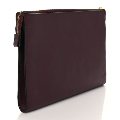 Chloe Calfskin Alphabet Flat Pouch Clutch Purple 3 of 9