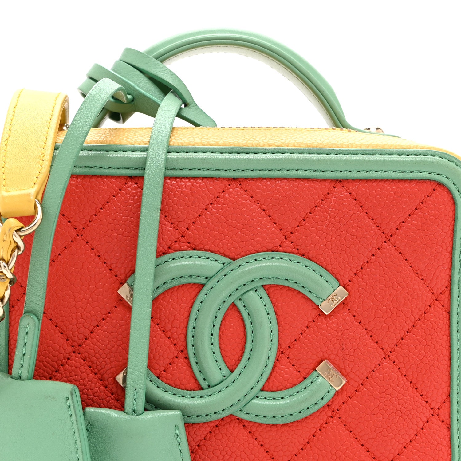 Chanel Caviar Quilted Small CC Filigree Vanity Case Multicolor 8 of 10