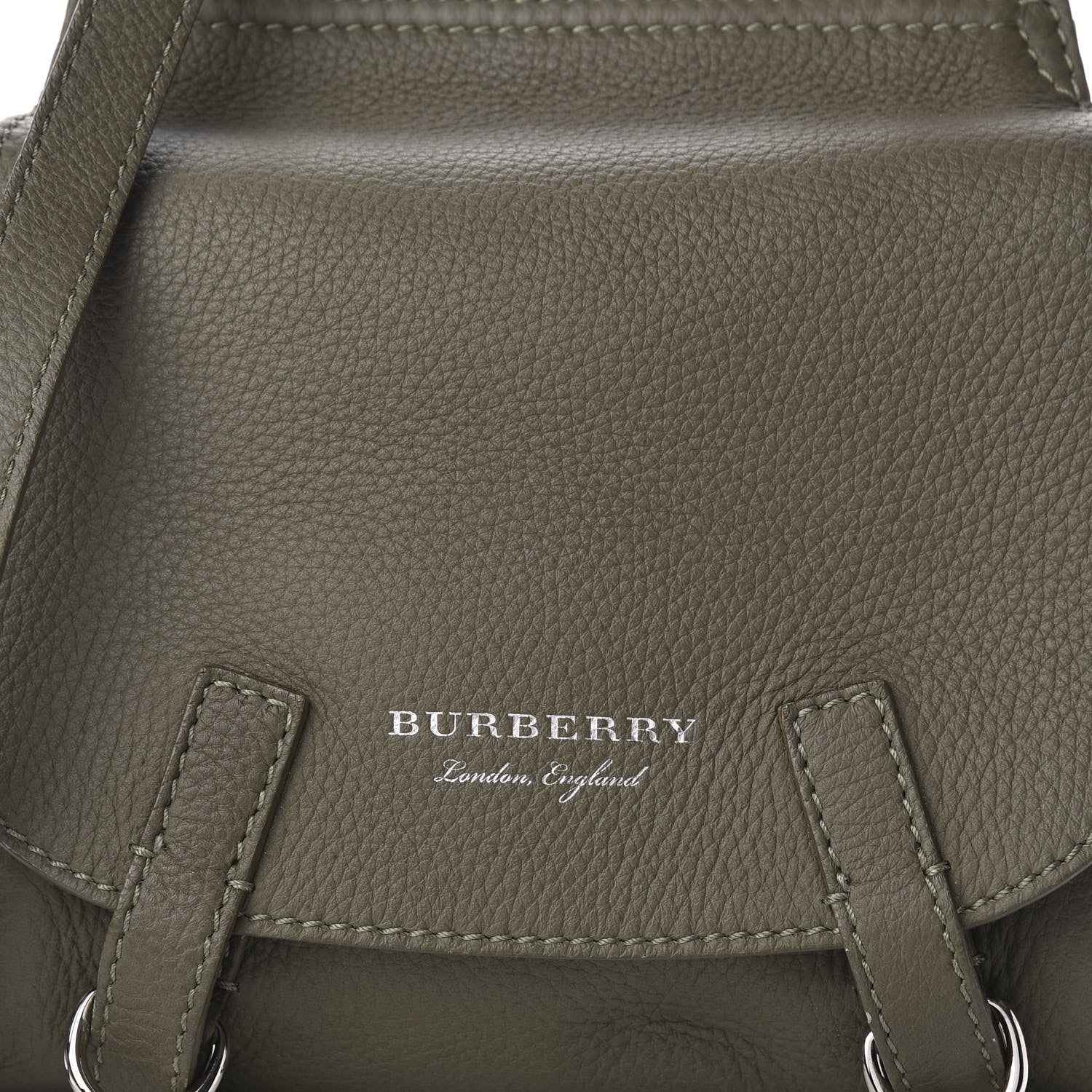 Burberry Soft Grain Calfskin Baby Bridle Saddle Bag Green 9 of 9