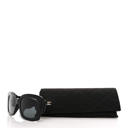 Chanel Acetate Calfskin Polarized Square Sunglasses 5473-Q-A Black 9 of 9