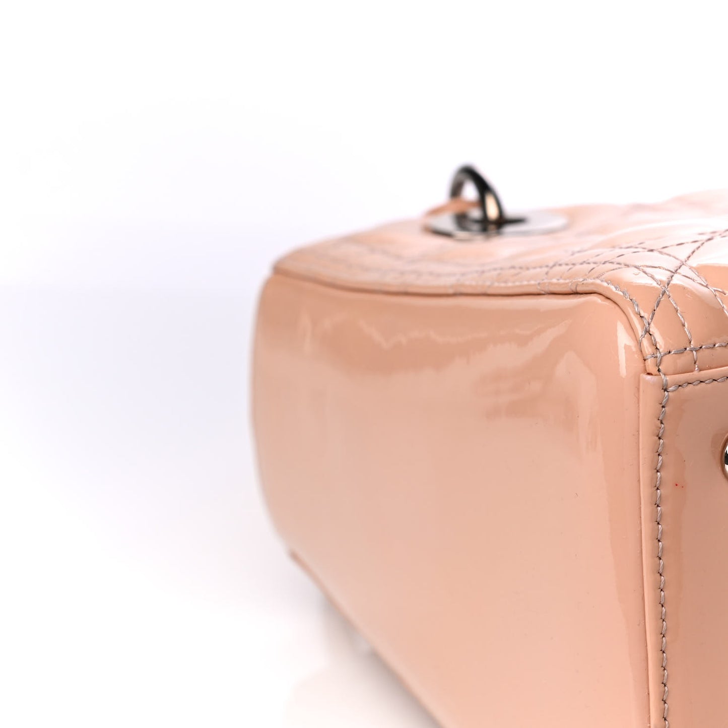 Patent Cannage Medium Lady Dior Light Pink