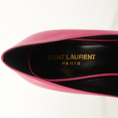 Saint Laurent Calfskin Classic Paris 105 Escarpin Pumps 38.5 Fuchsia 7 of 9