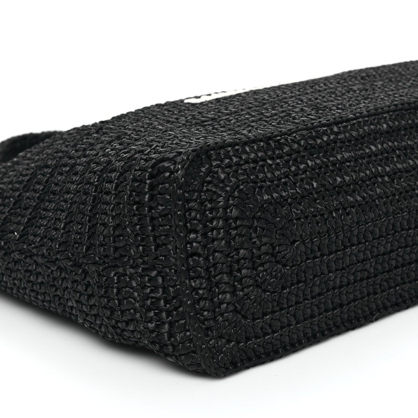 Raffia Rive Gauche Tote Black