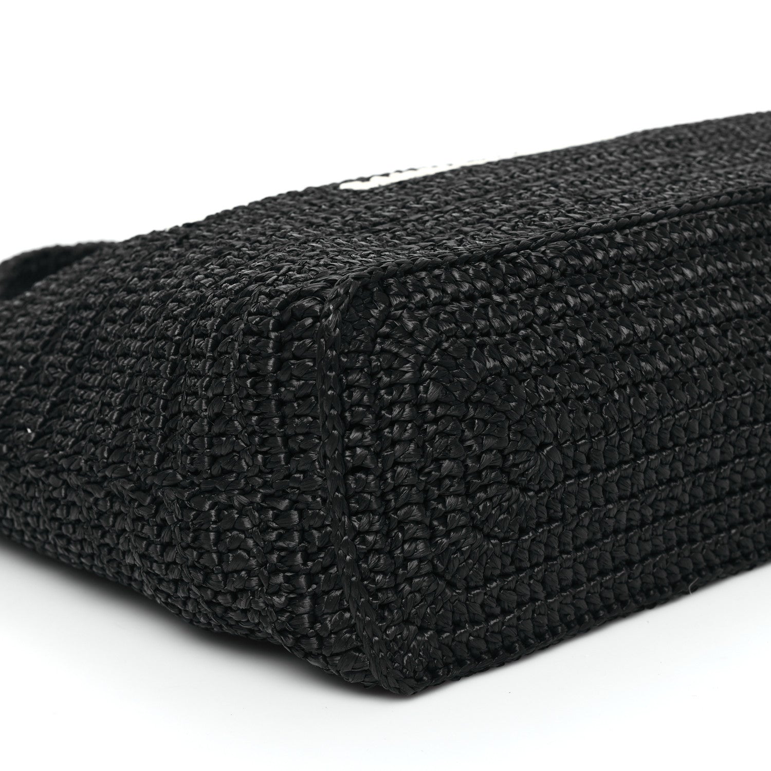 Saint Laurent Raffia Rive Gauche Tote Black 9 of 12
