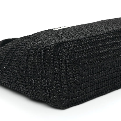 Saint Laurent Raffia Rive Gauche Tote Black 9 of 12