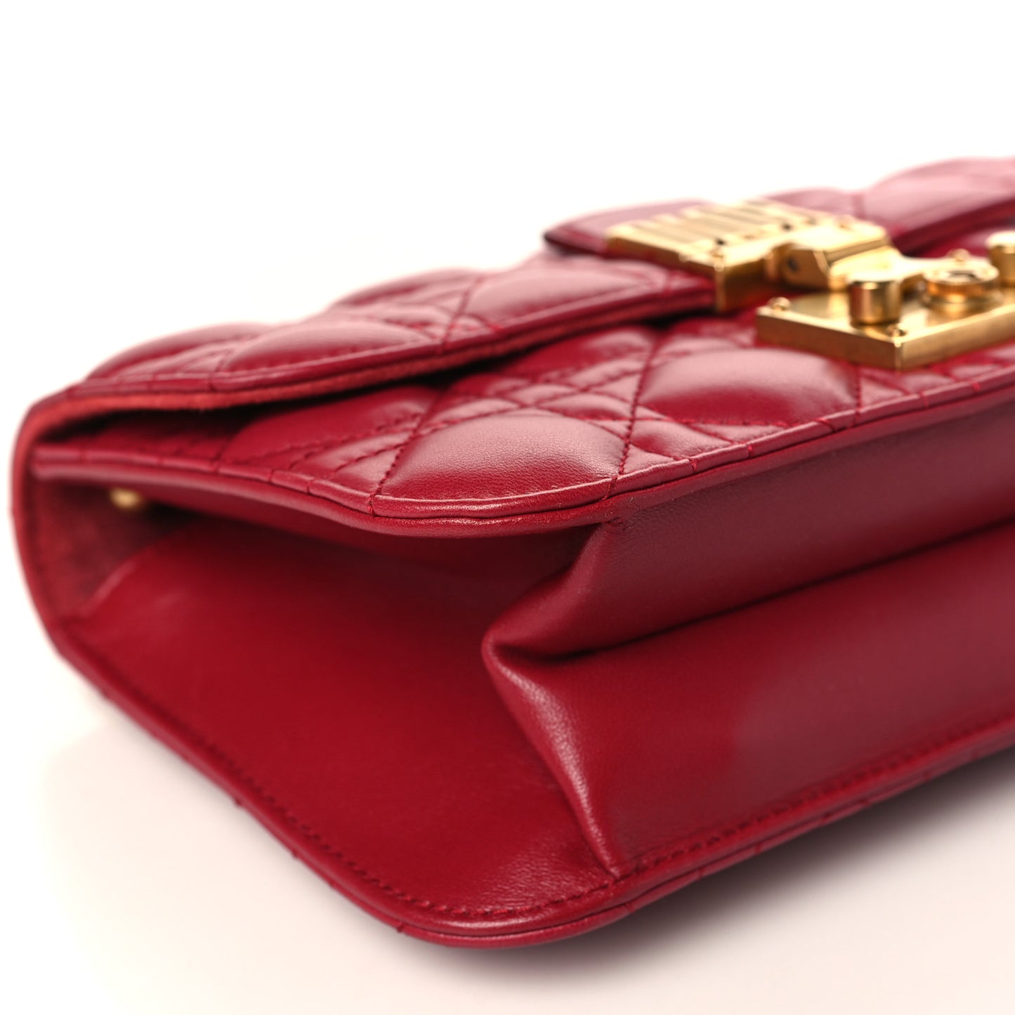 Lambskin Cannage Small Dioraddict Flap Bag Red
