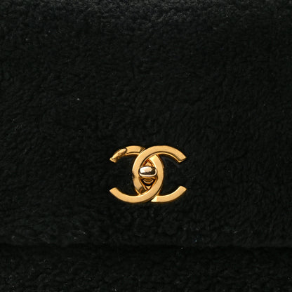 Chanel Shearling Lambskin Medium Coco Handle Flap Black 8 of 14