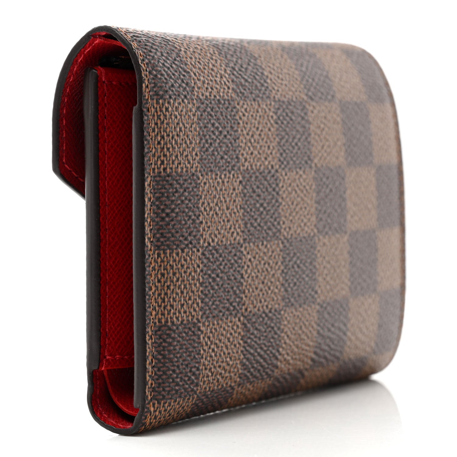 Louis Vuitton Damier Ebene Victorine Wallet Red 3 of 6