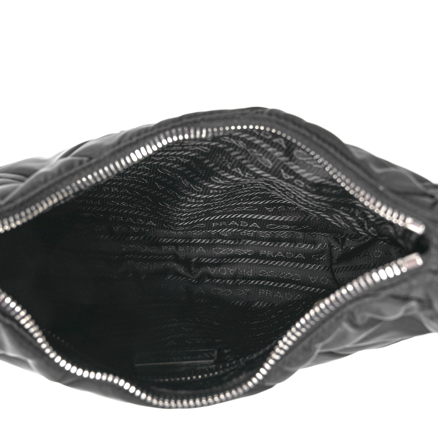 Prada Re-Nylon Triangle Padded Patchwork Shoulder Bag Black 5 of 11