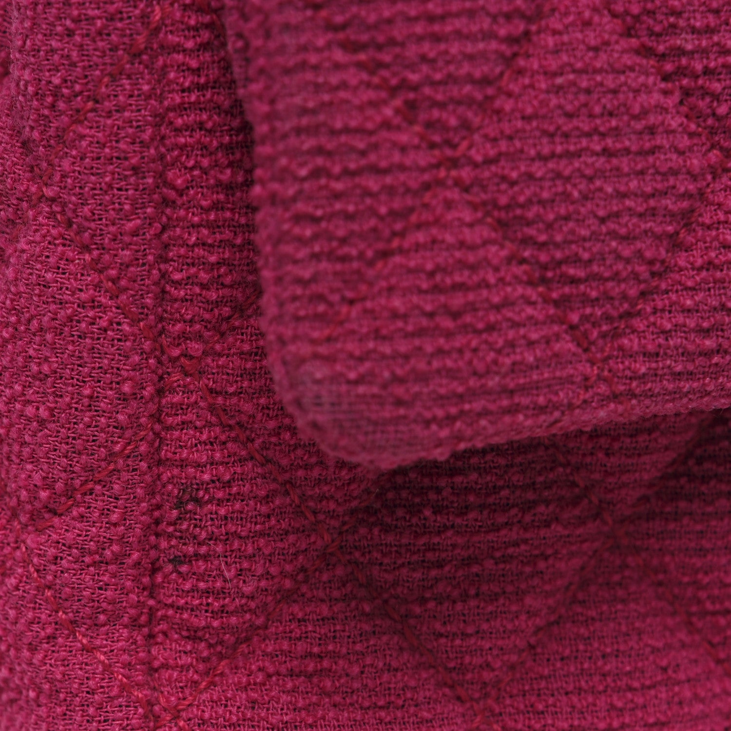 Chanel Tweed Quilted Medium Double Flap Fuchsia 13 of 14