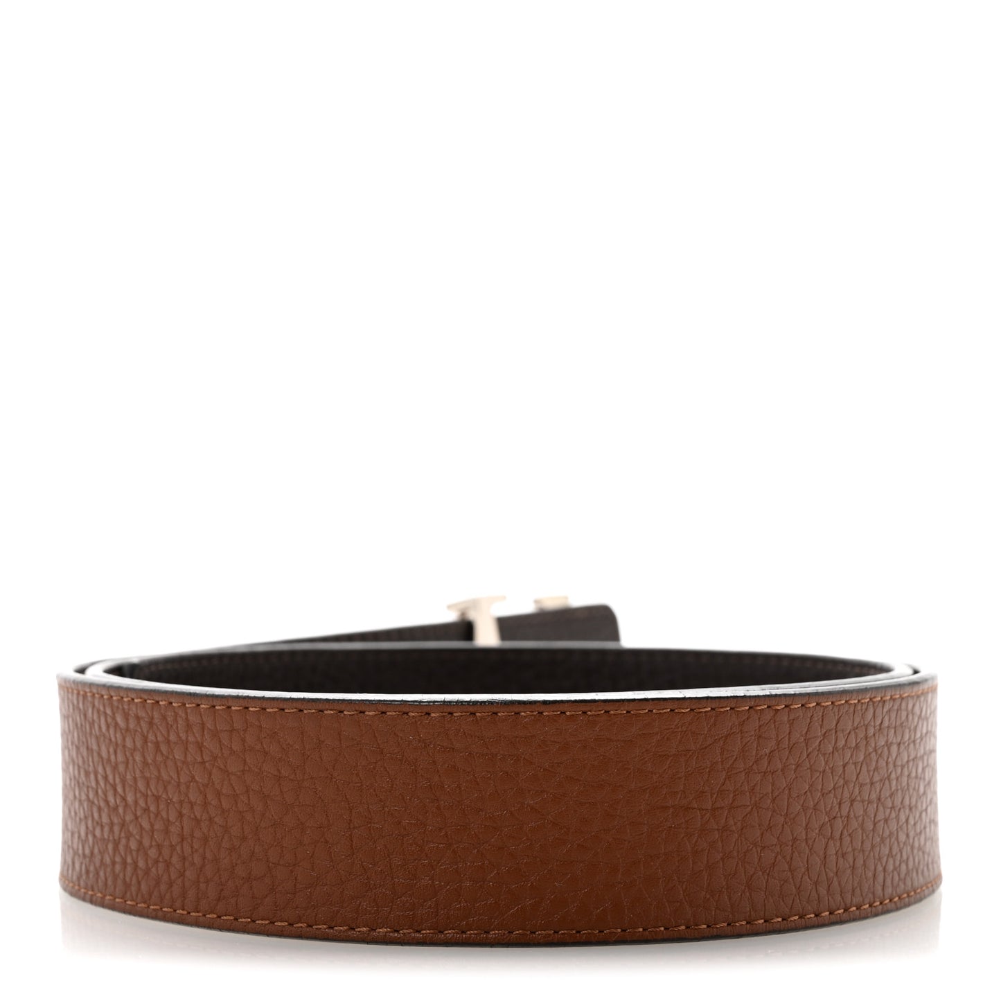 Taurillon Calfskin 30mm LV Initiales Reversible Belt 95 38 Brown Dark Brown