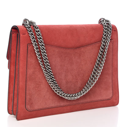 Gucci Suede Vitello Velvet Medium Dionysus Shoulder Bag Vulcanic Red 3 of 11