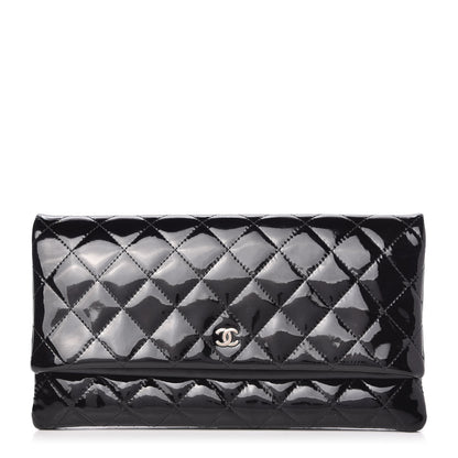 Chanel Patent Calfskin Quilted Beauty CC Clutch Black 1 of 11