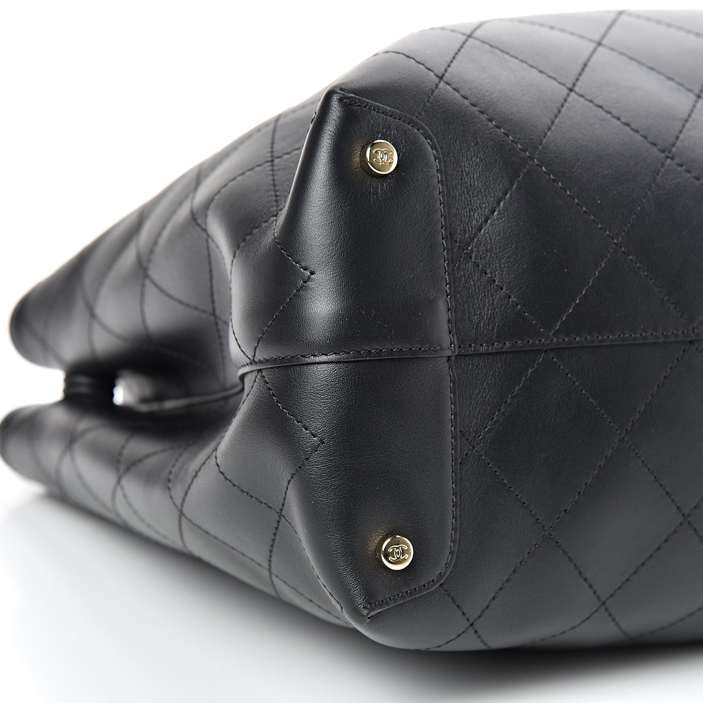 Calfskin Large Serial Shopper Tote Black