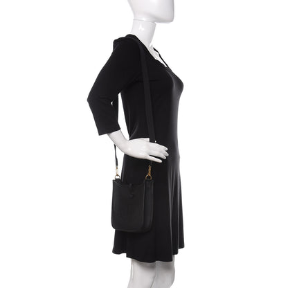 Hermes Taurillon Clemence Evelyne TPM Black 2 of 11