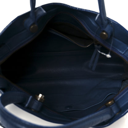 Balenciaga Veau Soyeux Perforated Blackout Hardware S City Bleu Marine 6 of 11