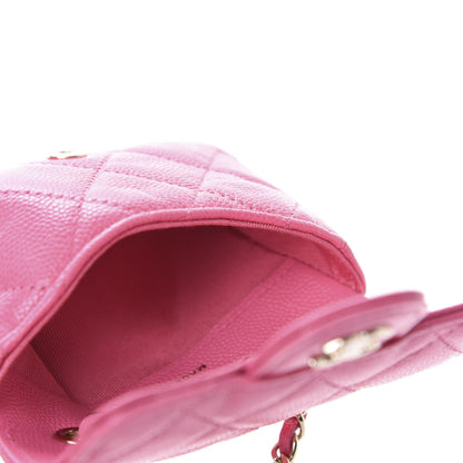 Chanel Caviar Quilted Flap Chain Waist Bag Pink 5 of 12