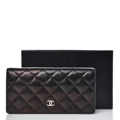 Chanel Lambskin Quilted Yen Wallet Black 15 of 15