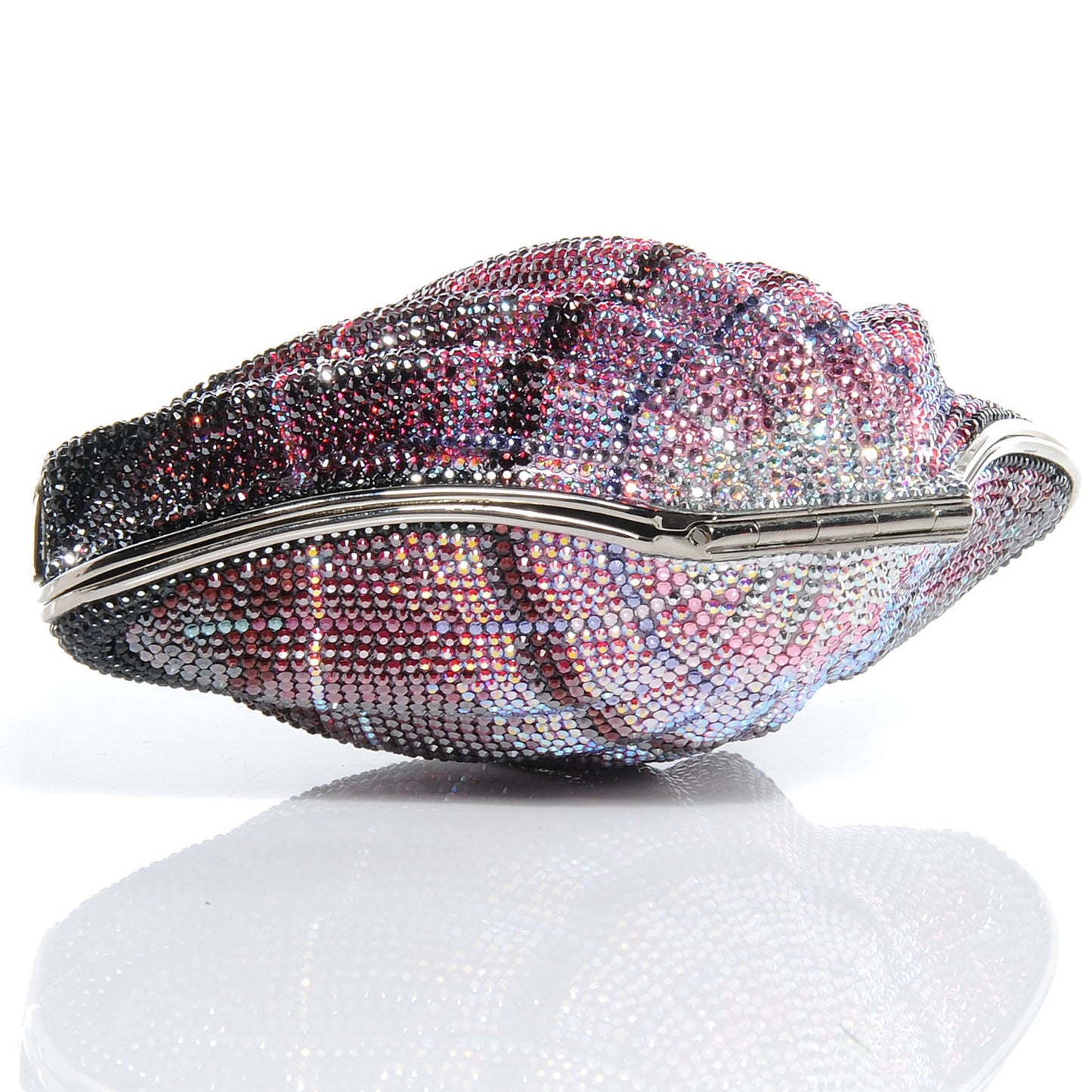 Crystal Clamshell Minaudiere Evening Bag Clutch