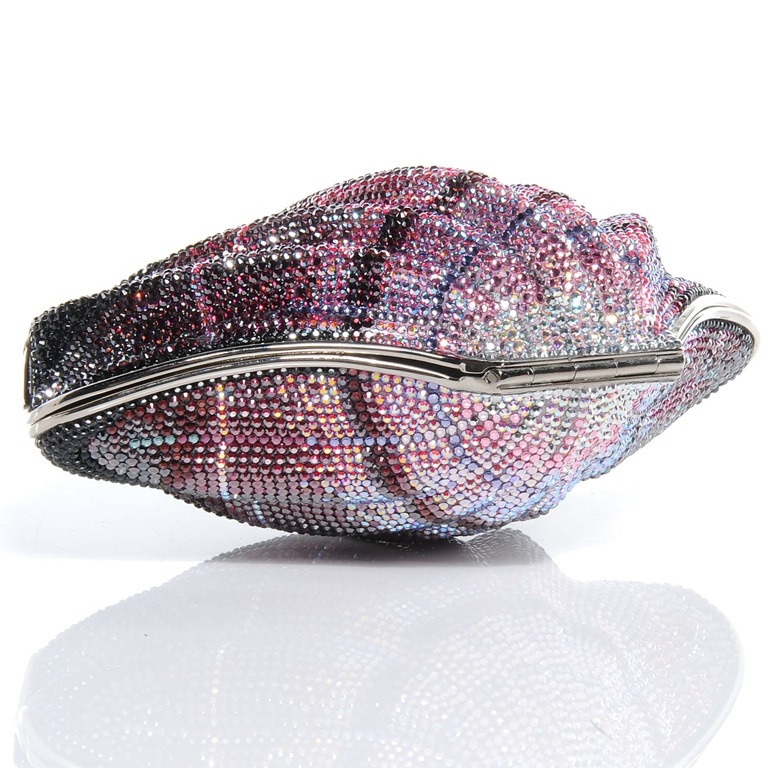 Judith Leiber Crystal Clamshell Minaudiere Evening Bag Clutch 4 of 7