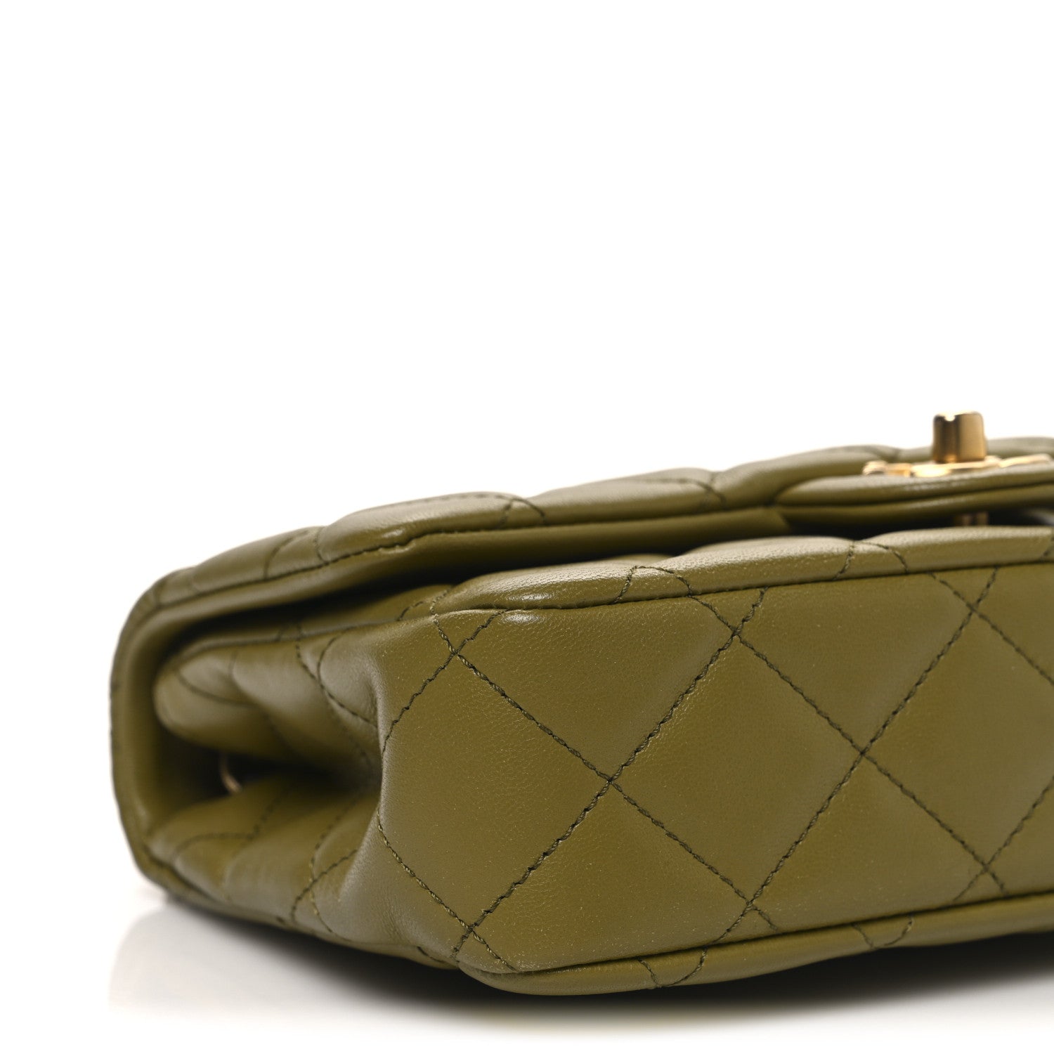 Chanel Lambskin Quilted Small Wenge Wood Flap Green 9 of 11
