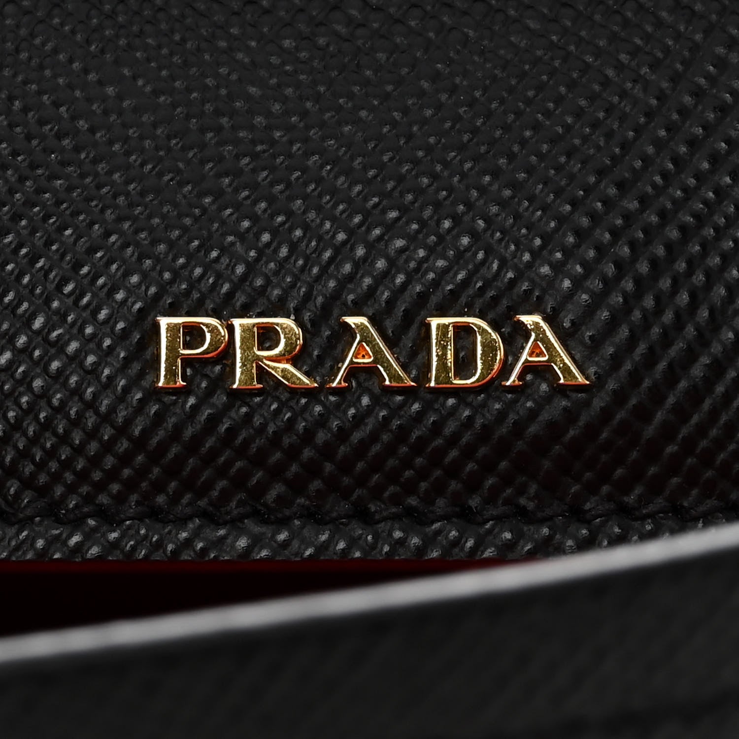 Prada Saffiano Cuir Medium Double Bag Black Fuoco 6 of 10