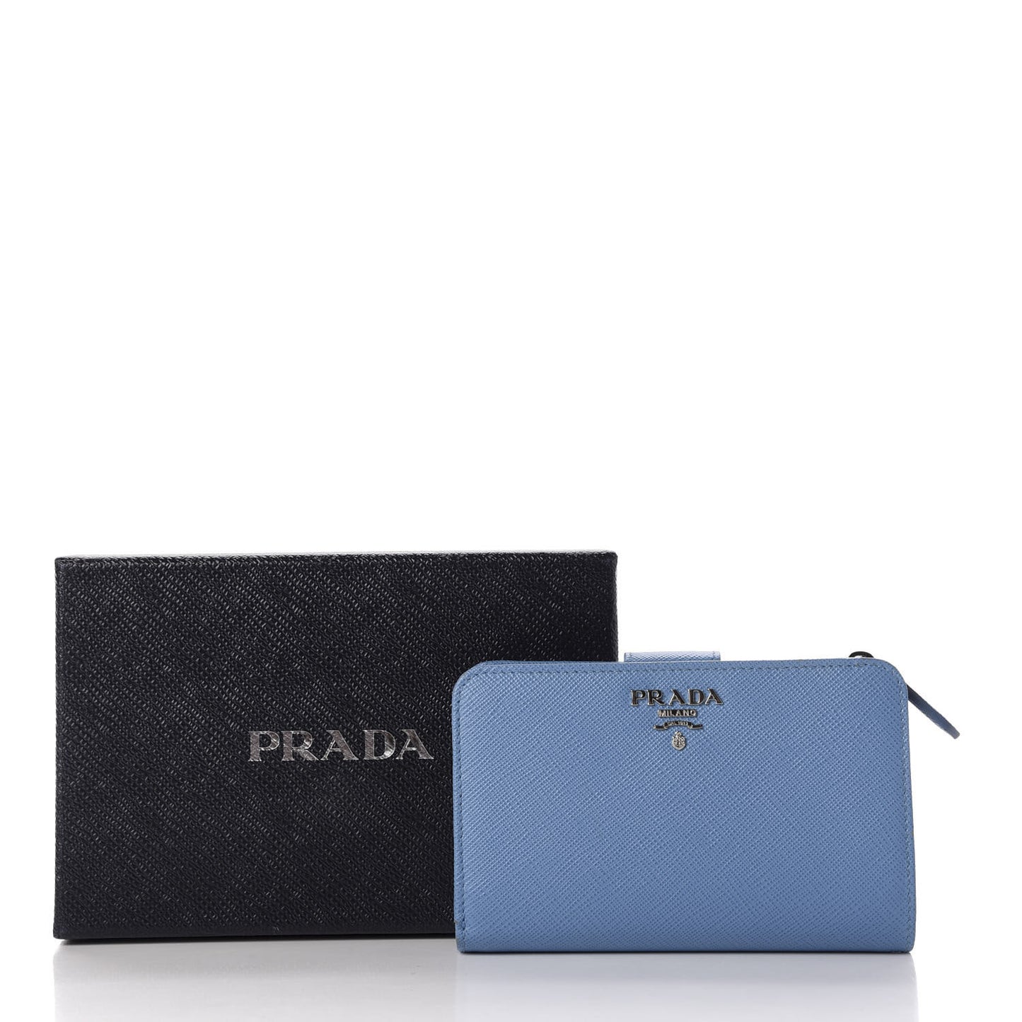Saffiano Metal Compact Wallet Bluette Mare