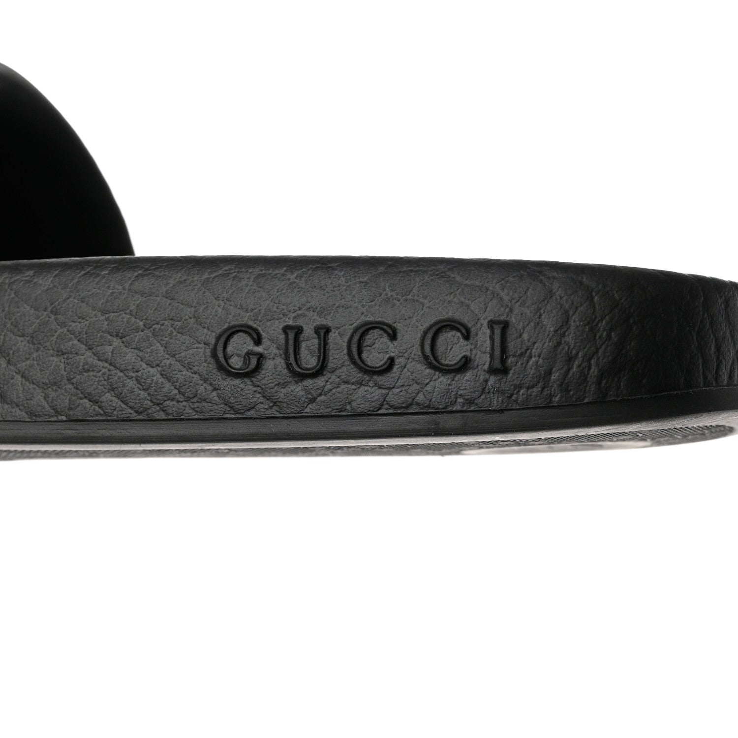Gucci Rubber Womens Logo Slide Sandals 36 Black 8 of 9