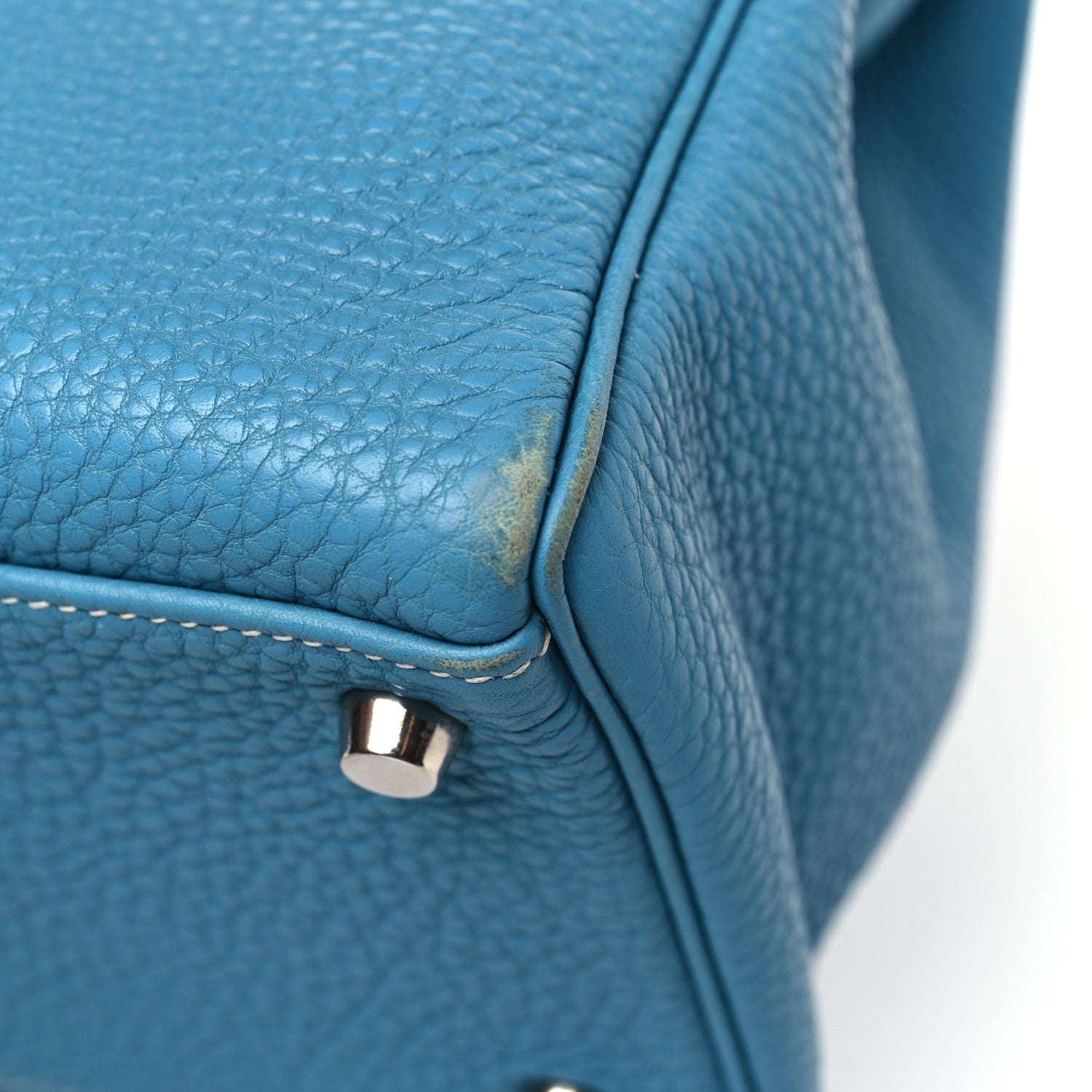 Hermes Togo Kelly Retourne 32 Blue Jean 11 of 12