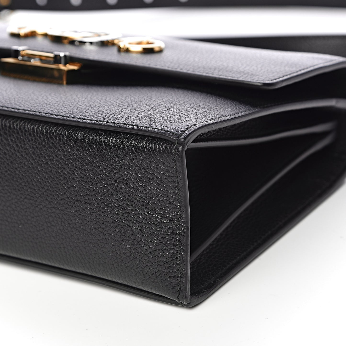Grainy Calfskin Small Zumi Shoulder Bag Black