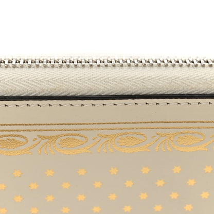 Gucci X SEGA Calfskin GUCCY Stars Zip Around Wallet Mystic White Gold 10 of 13