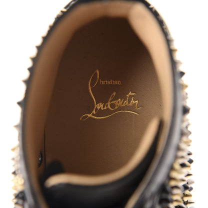 Christian Louboutin Calfskin Womens Louis Spikes Flat Sneakers 37 Black Multi 9 of 9
