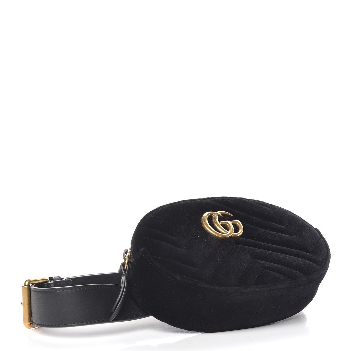 Velvet Matelasse GG Marmont Belt Bag 75 30 Black