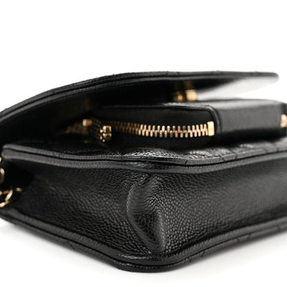 Chanel Caviar Quilted Business Affinity Clutch With Chain Black 10 of 12
