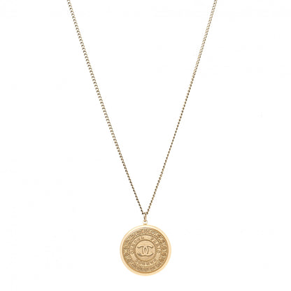 Chanel Medallion Chain Necklace Gold 1 of 4