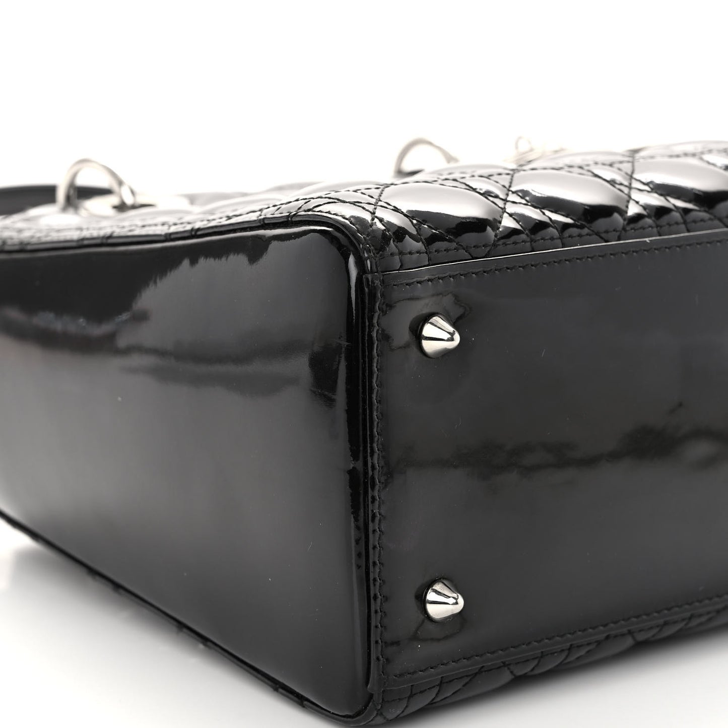 Patent Cannage Medium Lady Dior Black