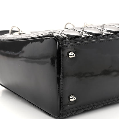 Christian Dior Patent Cannage Medium Lady Dior Black 8 of 9