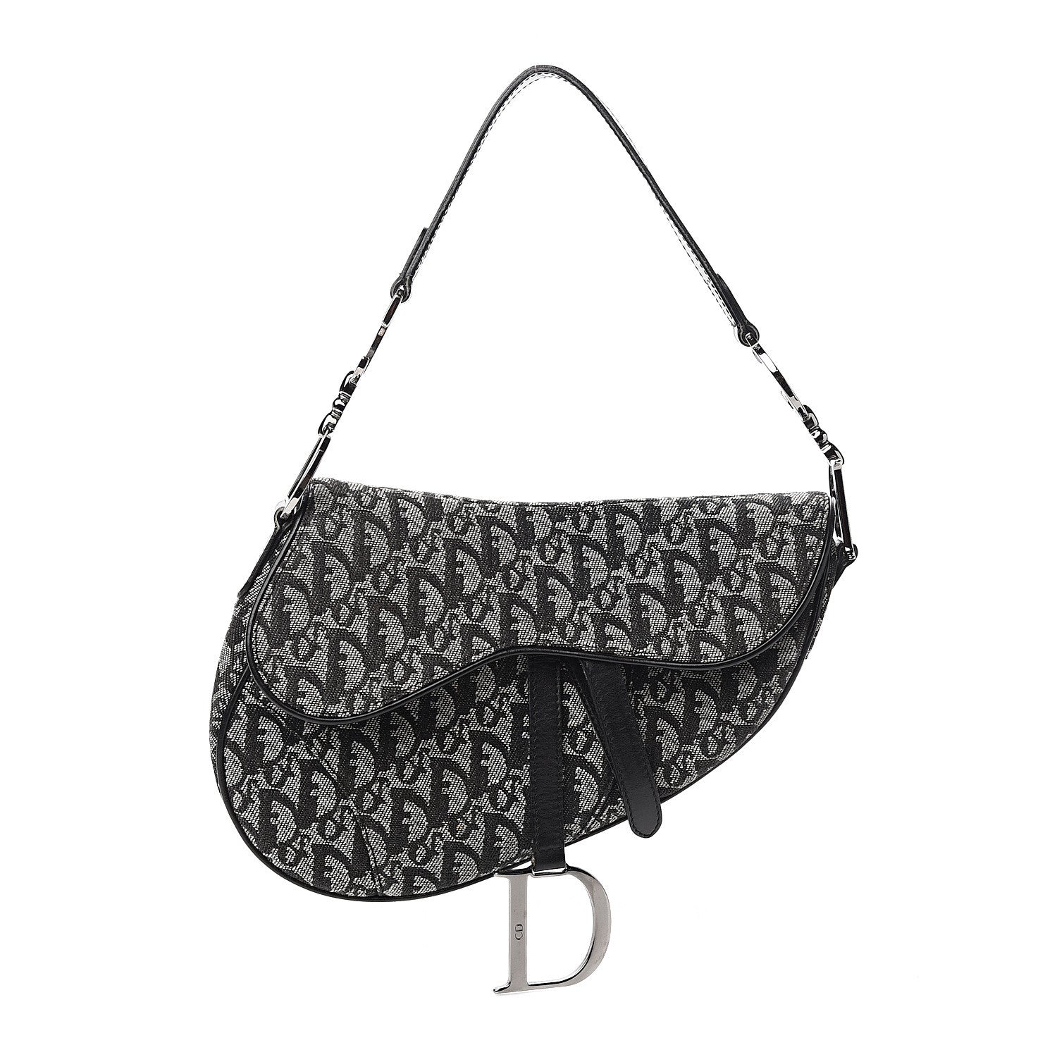 Christian Dior Monogram Saddle Bag Black 1 of 8