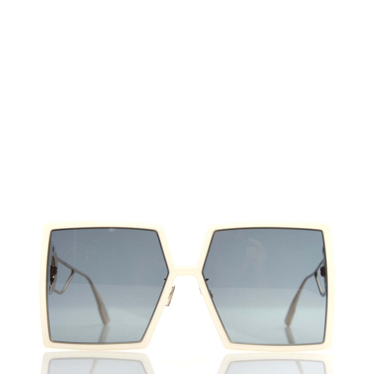 Square 30 Montaigne Sunglasses White