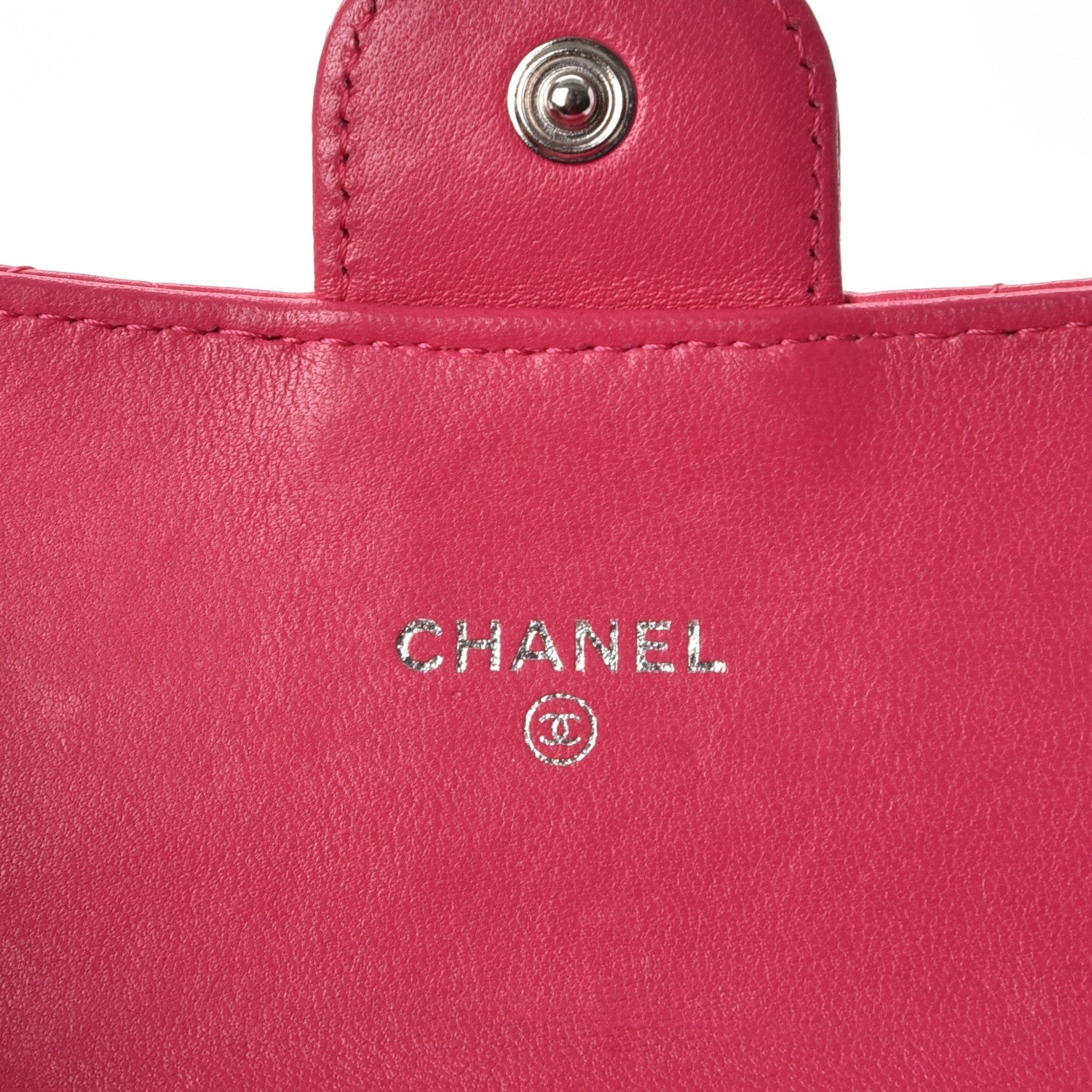 Chanel Lambskin Quilted Small Flap Wallet Fuchsia 6 of 15