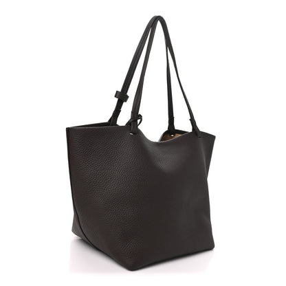 The Row Grained Calfskin Park Tote Three Dark Taupe 4 of 11
