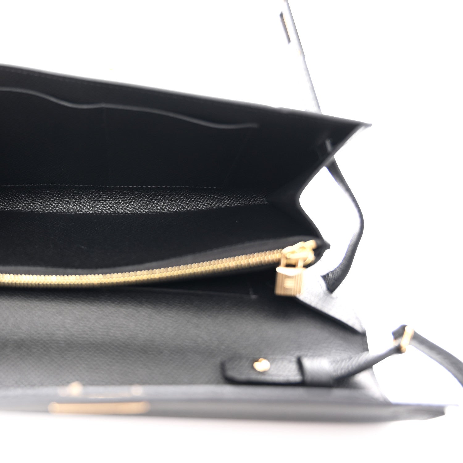 Hermes Epsom Kelly Wallet To Go Black 5 of 12