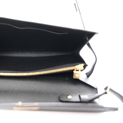 Hermes Epsom Kelly Wallet To Go Black 5 of 12